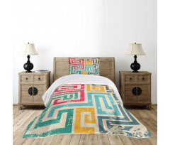 Vintage Spiral Colorful Bedspread Set