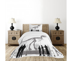 People Look at T-Rex Bedspread Set