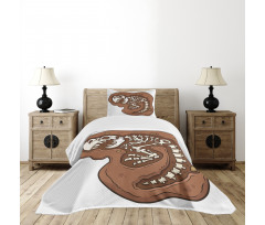 T-Rex Fossil in Ground Bedspread Set