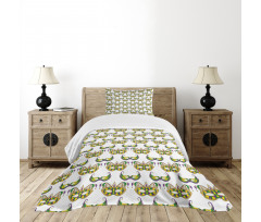 Mask Pattern Bedspread Set