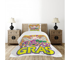 Carnival Girl in Hat Bedspread Set