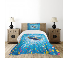 Colorful Dots Swirls Bedspread Set