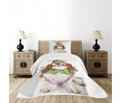 Happy Dog Jester Hat Bedspread Set