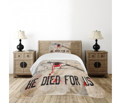 Bloody Hand Nailed Sketch Bedspread Set