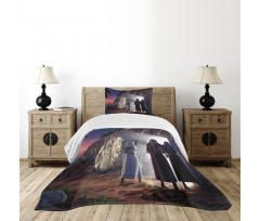 Finding Empty Tomb Motif Bedspread Set