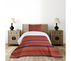 Abstract Ethno Doodle Bedspread Set