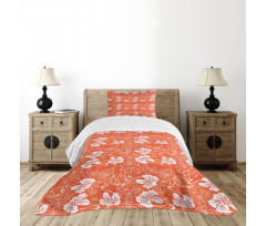 Hawaiian Summer Hibiscus Bedspread Set