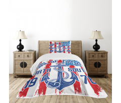 Vintage Anchor Design Bedspread Set