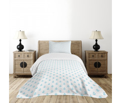 Blue Vivid Pattern Bedspread Set