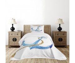 Watercolor Beach Things Bedspread Set