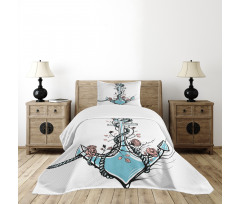 Romantic Design Anchor Bedspread Set