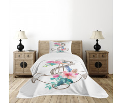Spring Blossoms Feathers Bedspread Set