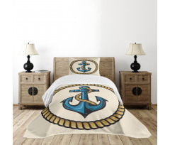 Sailor Emblem with Rope Bedspread Set