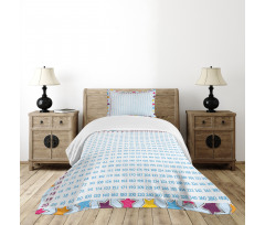 Math Counting Fun Bedspread Set