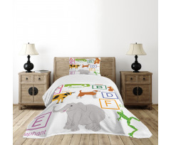 Zoo Animals Kids Bedspread Set