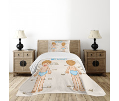 Parts of the Body Bedspread Set