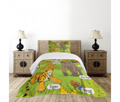 Jungle Fauna Zoo Bedspread Set