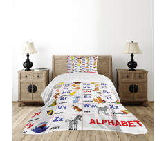 Animal Letters Bedspread Set