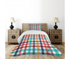 Fresh Summer Gingham Bedspread Set