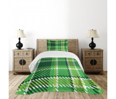 Irish Mosaic Green Bedspread Set