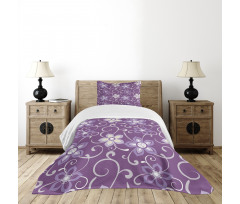Lilacs with Leaves Bedspread Set