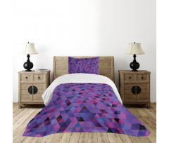 Small Triangles Mosaic Bedspread Set