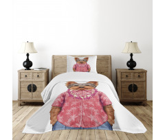 Dog in Humanoid Form Bedspread Set