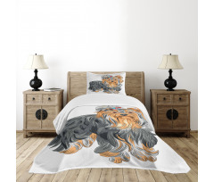Terrier with Bow Bedspread Set