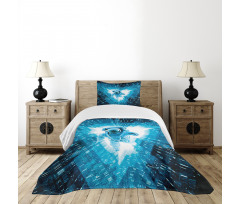 Space Man Diving Bedspread Set