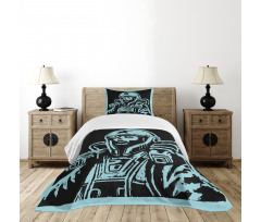 Female Astronaut Bedspread Set