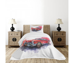 Vintage Retro Car Bedspread Set