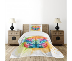 Colorful Human Brain Bedspread Set