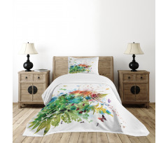 Floral Jungle Summer Bedspread Set