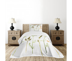 Wild Plants Herbs Bedspread Set