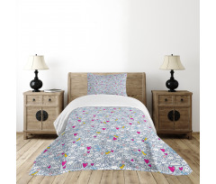 Message Posting Theme Bedspread Set