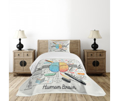 2 Sides of Brain Bedspread Set