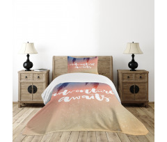 Motivation Theme Bedspread Set