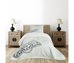 Mountains Birds Sun Bedspread Set