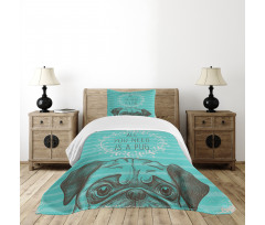 Fun Animal Dog Words Bedspread Set