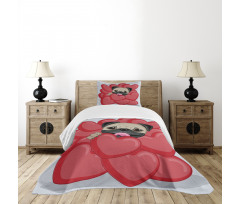 Valentines Inspired Dog Bedspread Set