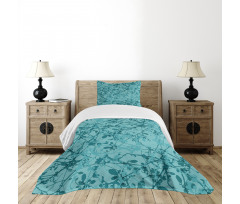 Ink Drawing Style Tree Bedspread Set