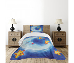 Cartoon Vibrant Star Dance Bedspread Set