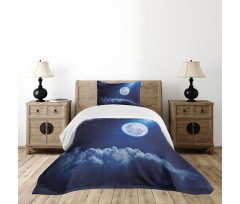 Full Moon Falling Stars Bedspread Set