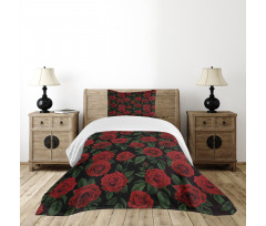 Retro Petals Leaves Growth Bedspread Set