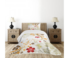 Swirling Florets Botany Bedspread Set