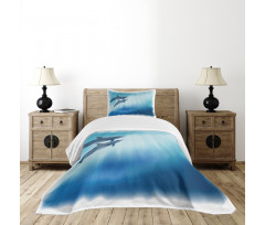 Underwater Scene Fish Bedspread Set