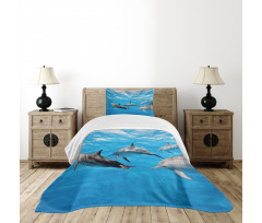 Happily Swimming Fish Bedspread Set