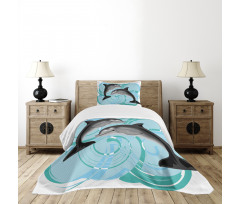 Nautical Life Theme Bedspread Set