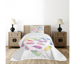 Romantic Plumage Design Bedspread Set