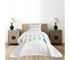 Colorful Bird Design Bedspread Set